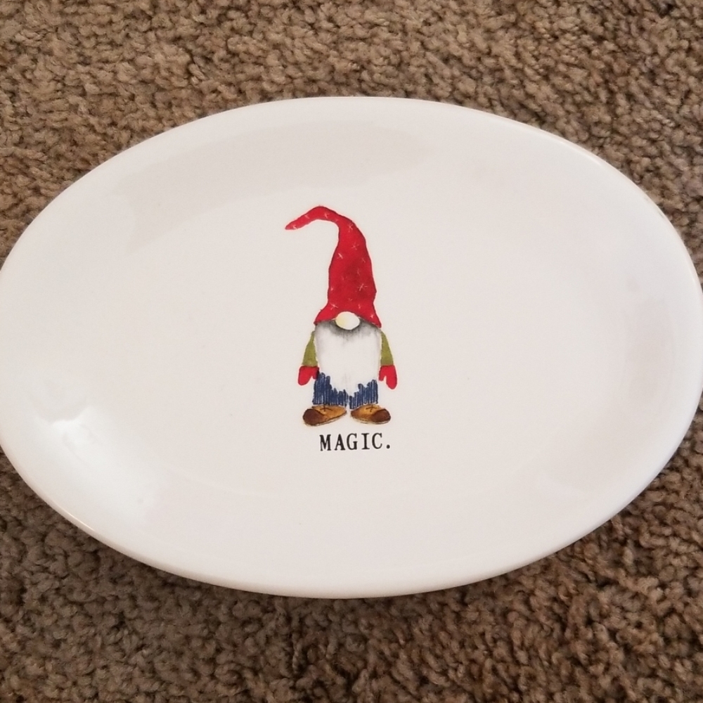 Rae Dunn Gnome Magic Christmas plate dish